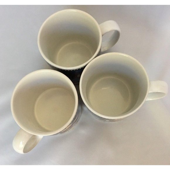 3 Sakura Snow Angel Village Coffee Mugs Debbie Mumm Cups Snowman Christmas - Picture 7 of 11